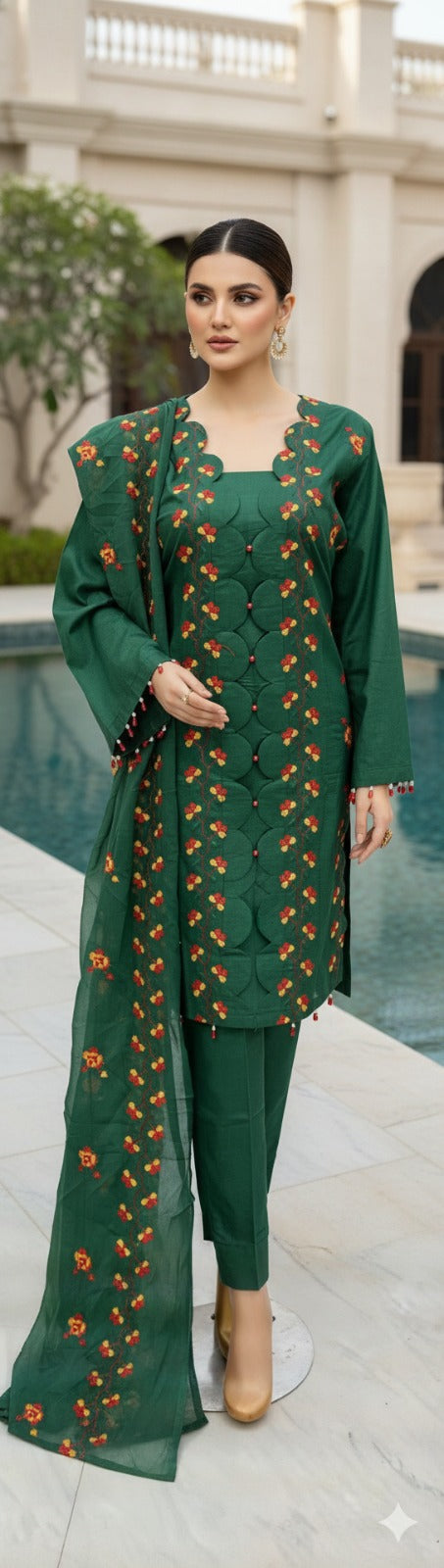 Luxury Embroidered lawn Ready To Ship