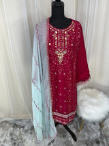 2pc Embroidered Kurti Collection Ready To Ship