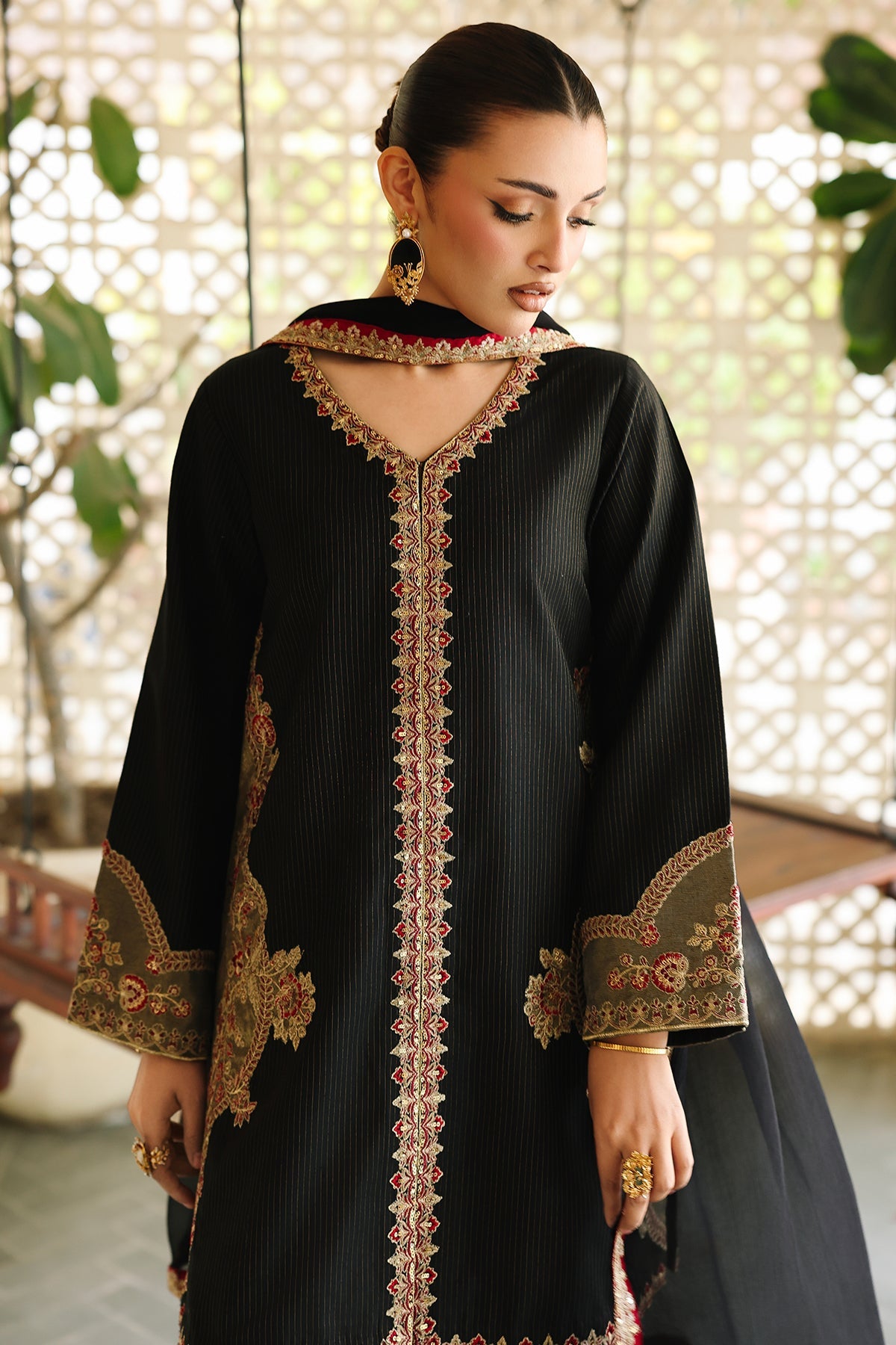 3-PC Embroidered Lawn Suit By Charizma
