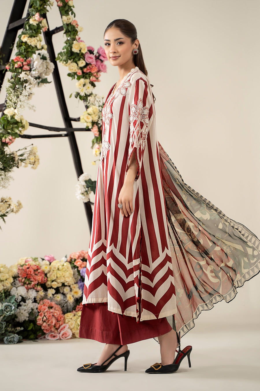 Maria. B. Embroidered  Lawn Suit