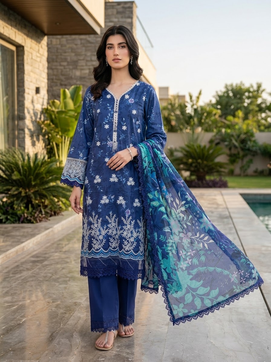 Mausummery Embroidered Summer Lawn