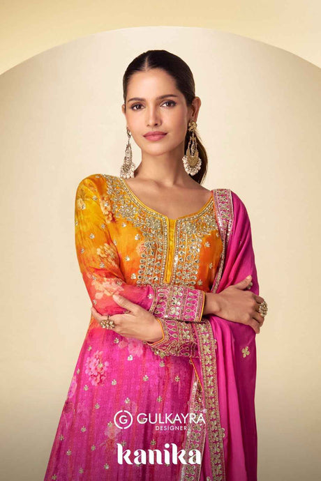 Gulkayra Designer Kanika Chinon Suit