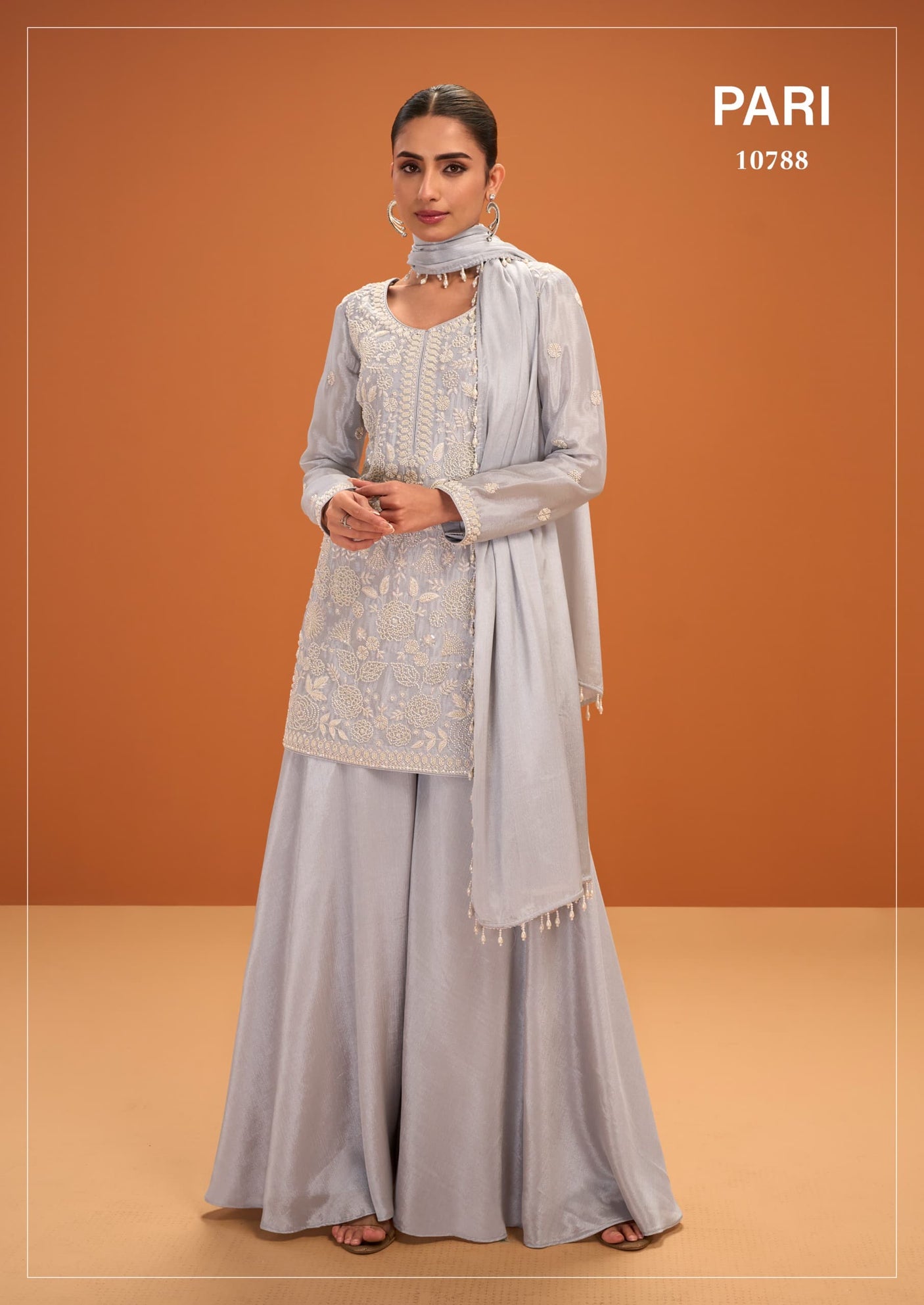 Grey Crepe Silk Cut
