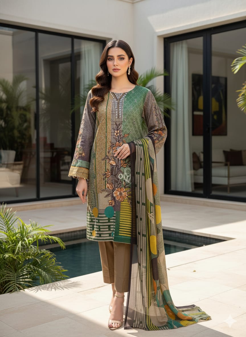 Luxury Embroidered Lawn Ready To Ship