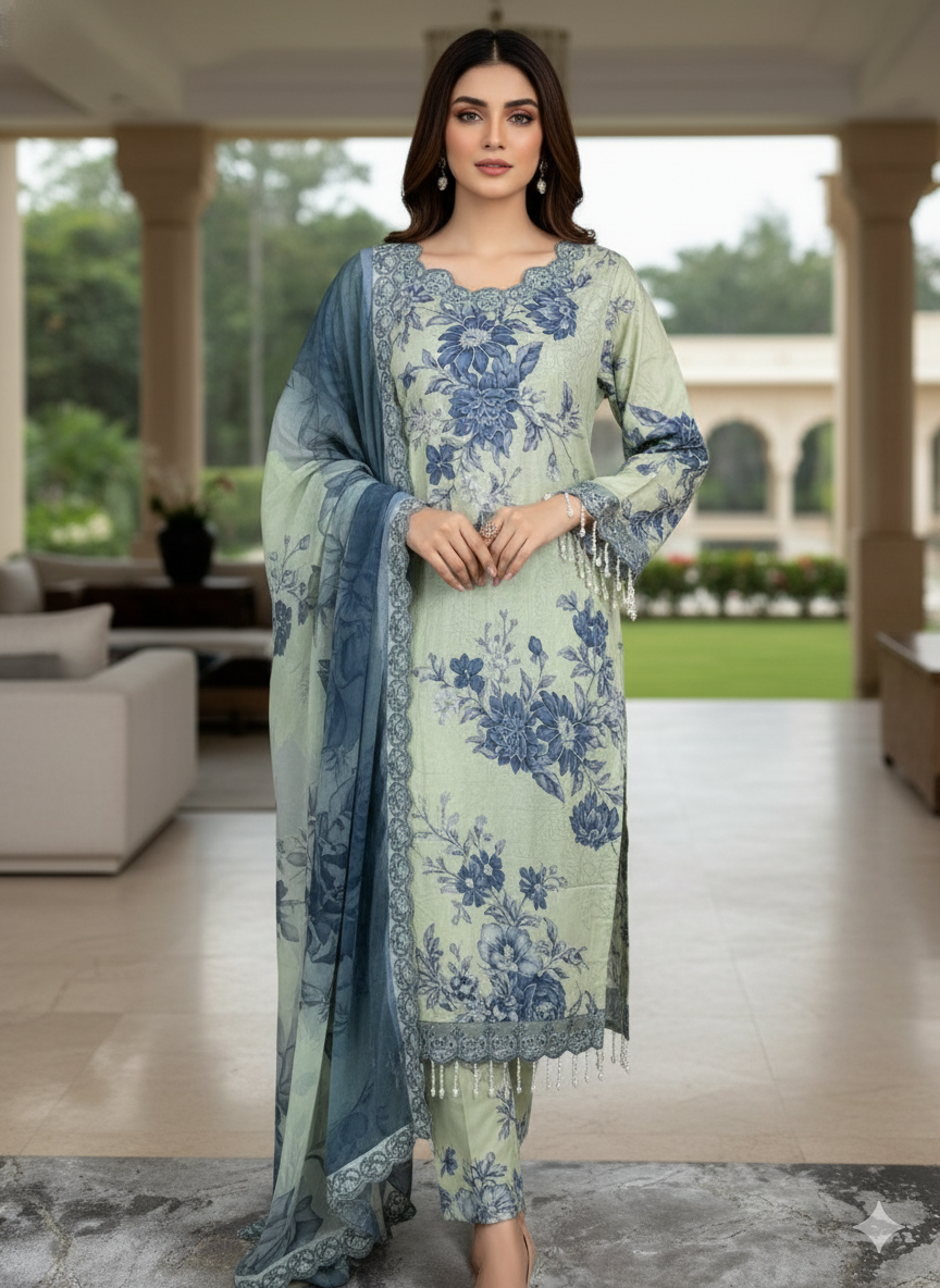 Luxury Embroidered Lawn Ready To Ship