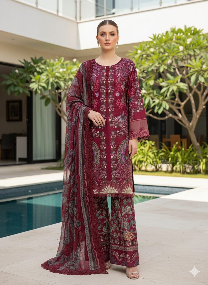 Luxury Embroidered Lawn Ready To Ship