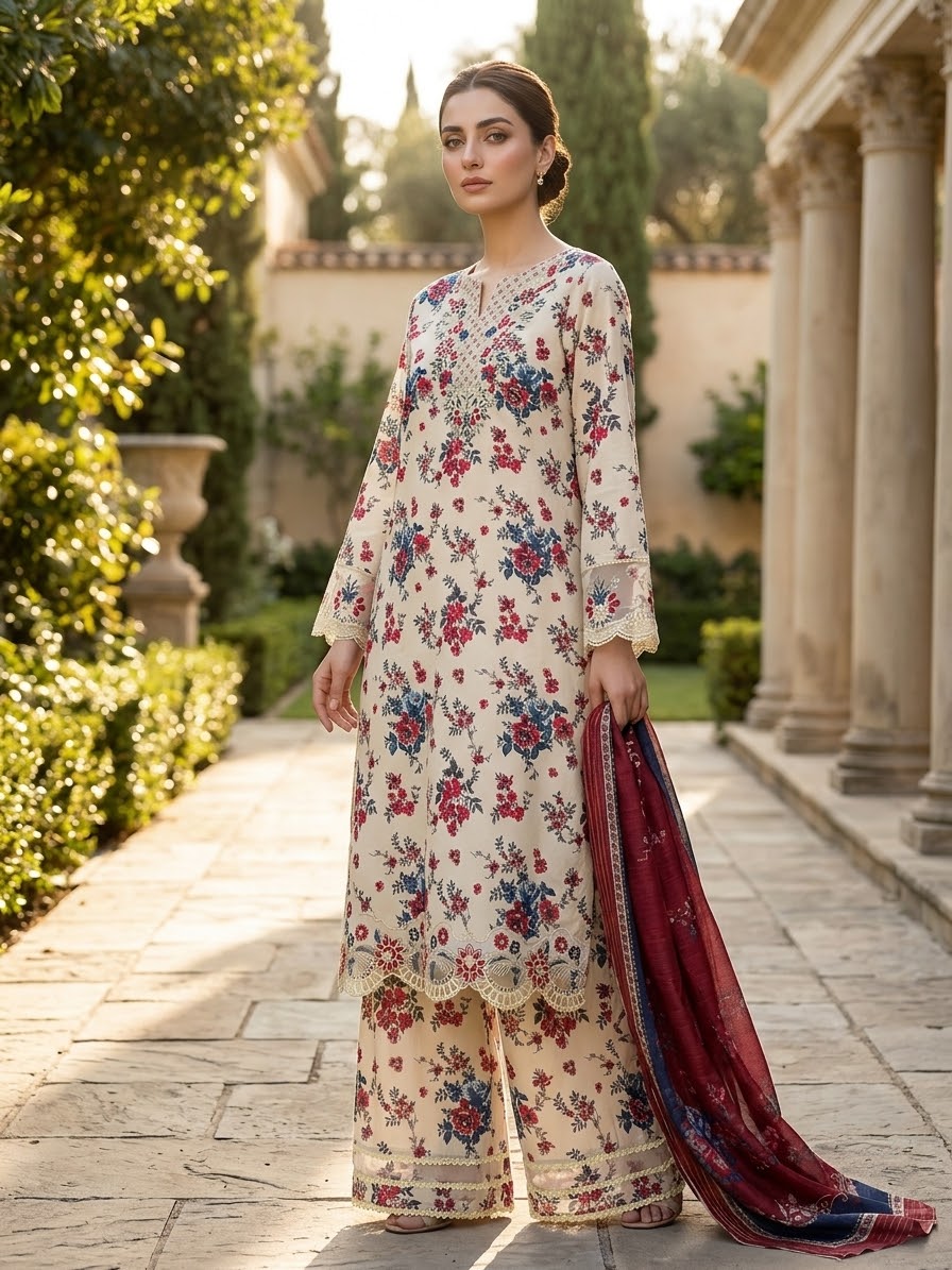 Bin Saeed Luxury Embroidered Lawn
