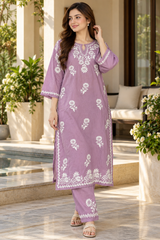 Lucknow 2pc Embroidered Co-Ord Set