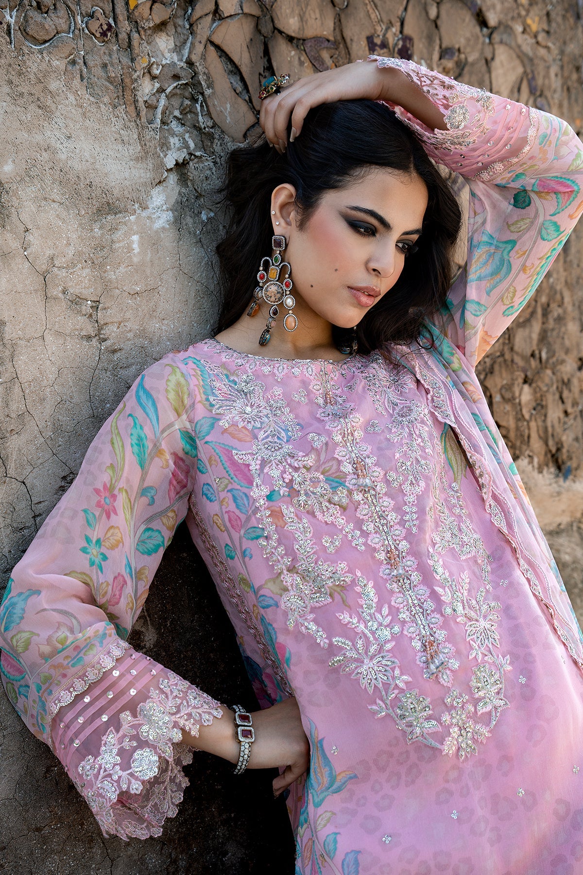 Vasal Embroidered Chiffon Suit By Charizma