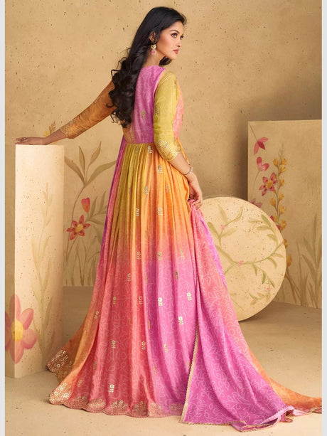 Silk Georgette - Anarkali Suit