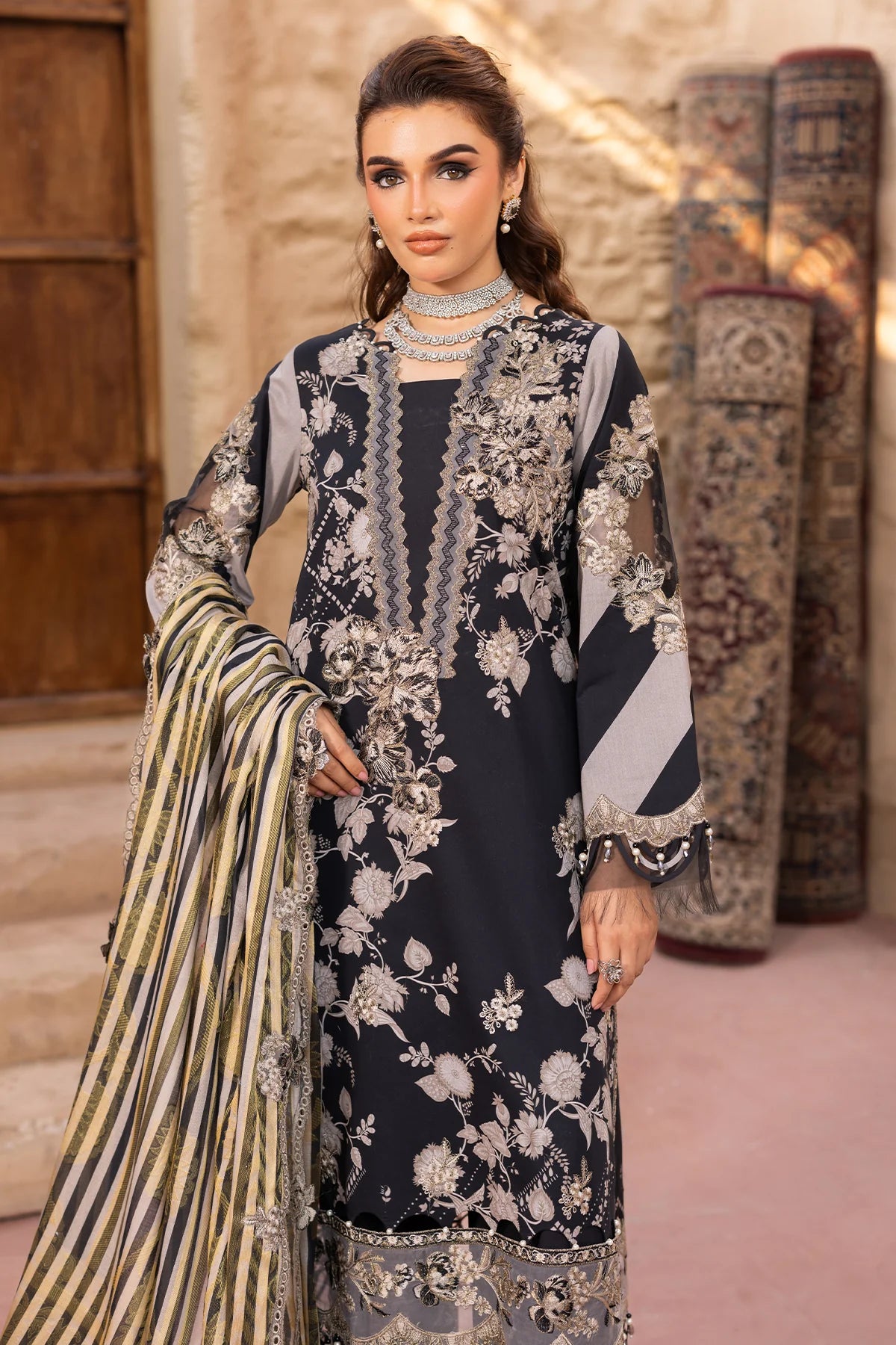 Charizma 3-PC Embroidered Lawn Suit
