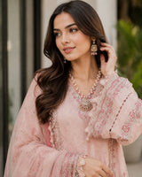 Sapphire Embroidered Raw Silk Suit
