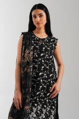 3-PC Embroidered Lawn by Zeen