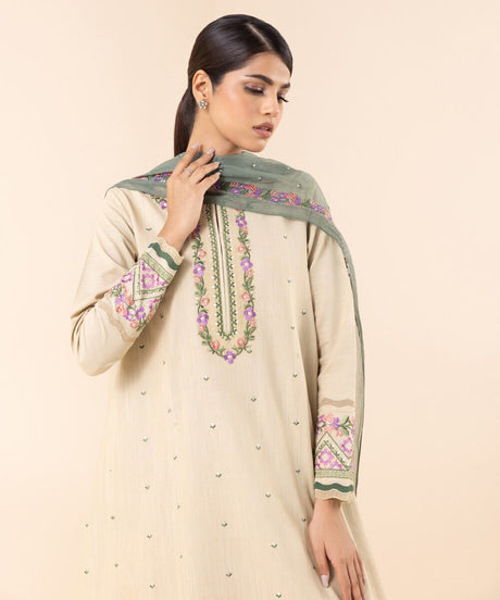 Sapphire Embroidered Light Khaddar Suit