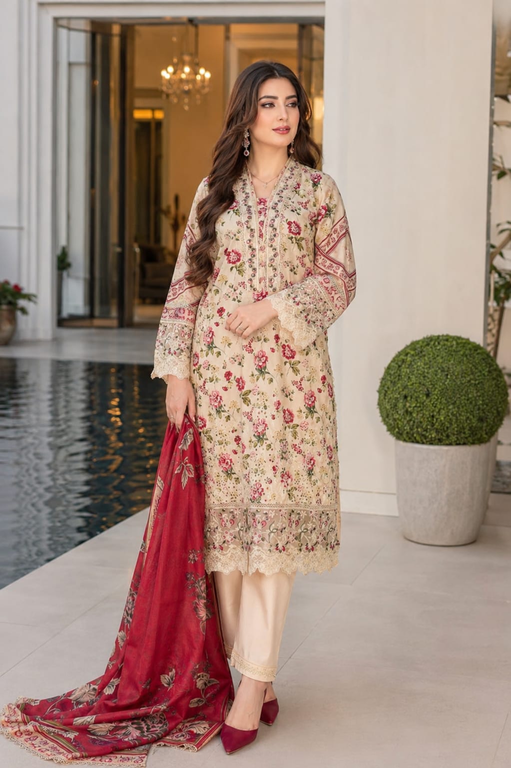 Munira Designers Embroidered Lawn