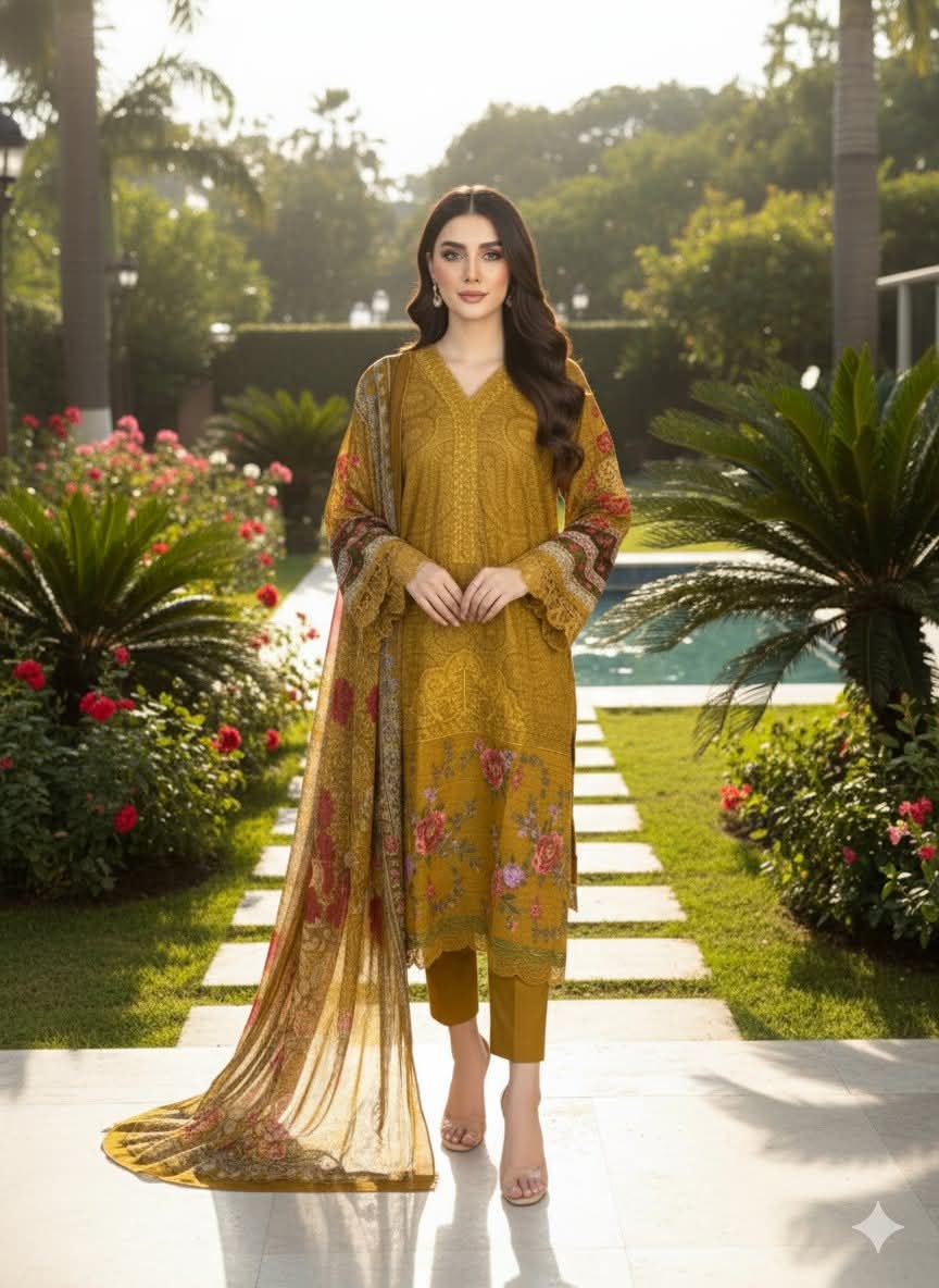 Luxury Embroidered Lawn Ready To Ship