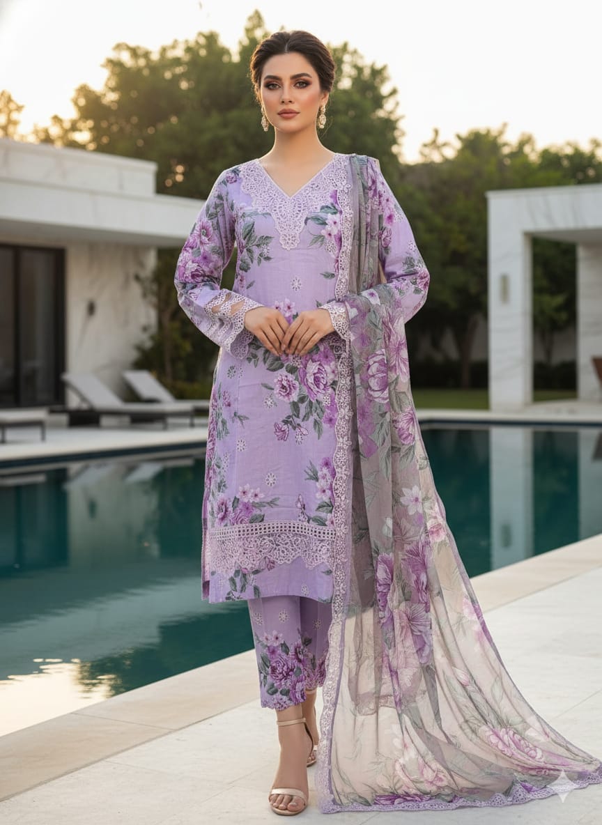 Luxury Embroidered Lawn Ready To Ship