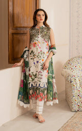 Asifa & Nabeel Premium Lawn  Suit
