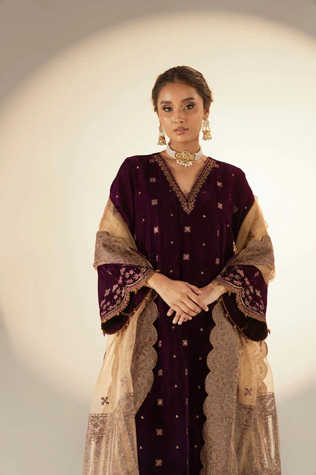3 Piece Embroidered Velvet Suit  by Alkaram Studio