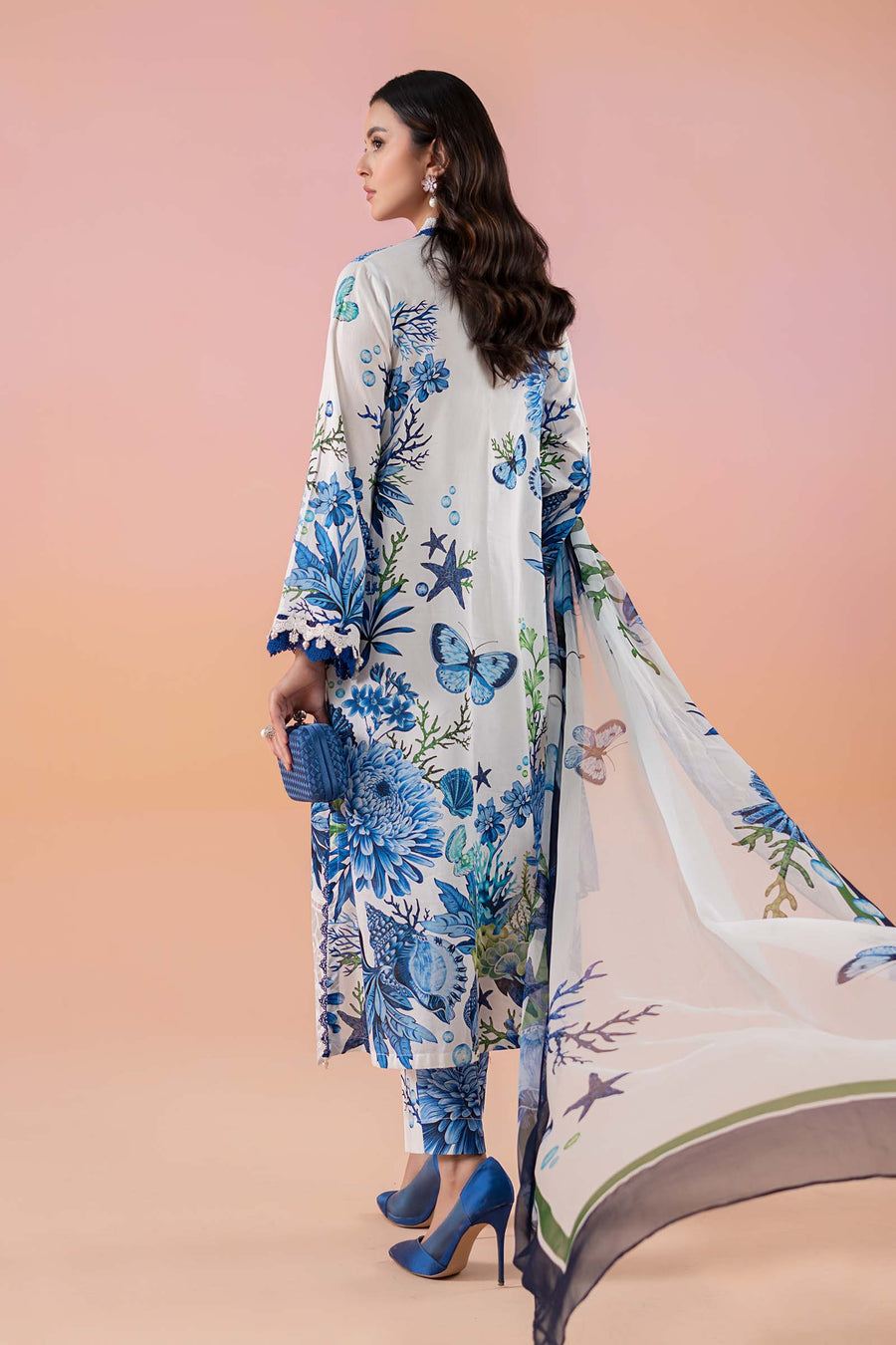 Maria. B. Embroidered  Lawn Suit