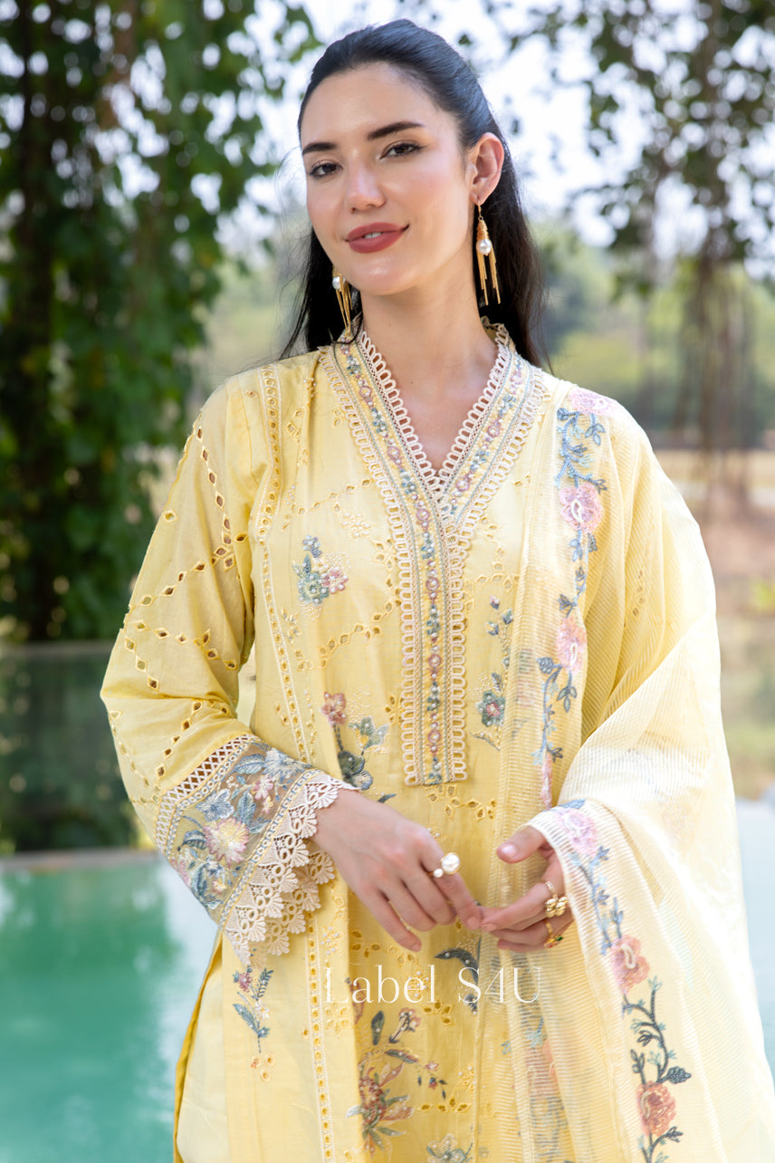 Delight Floral Embroidered Suit Set