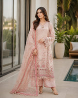 Sapphire Embroidered Raw Silk Suit