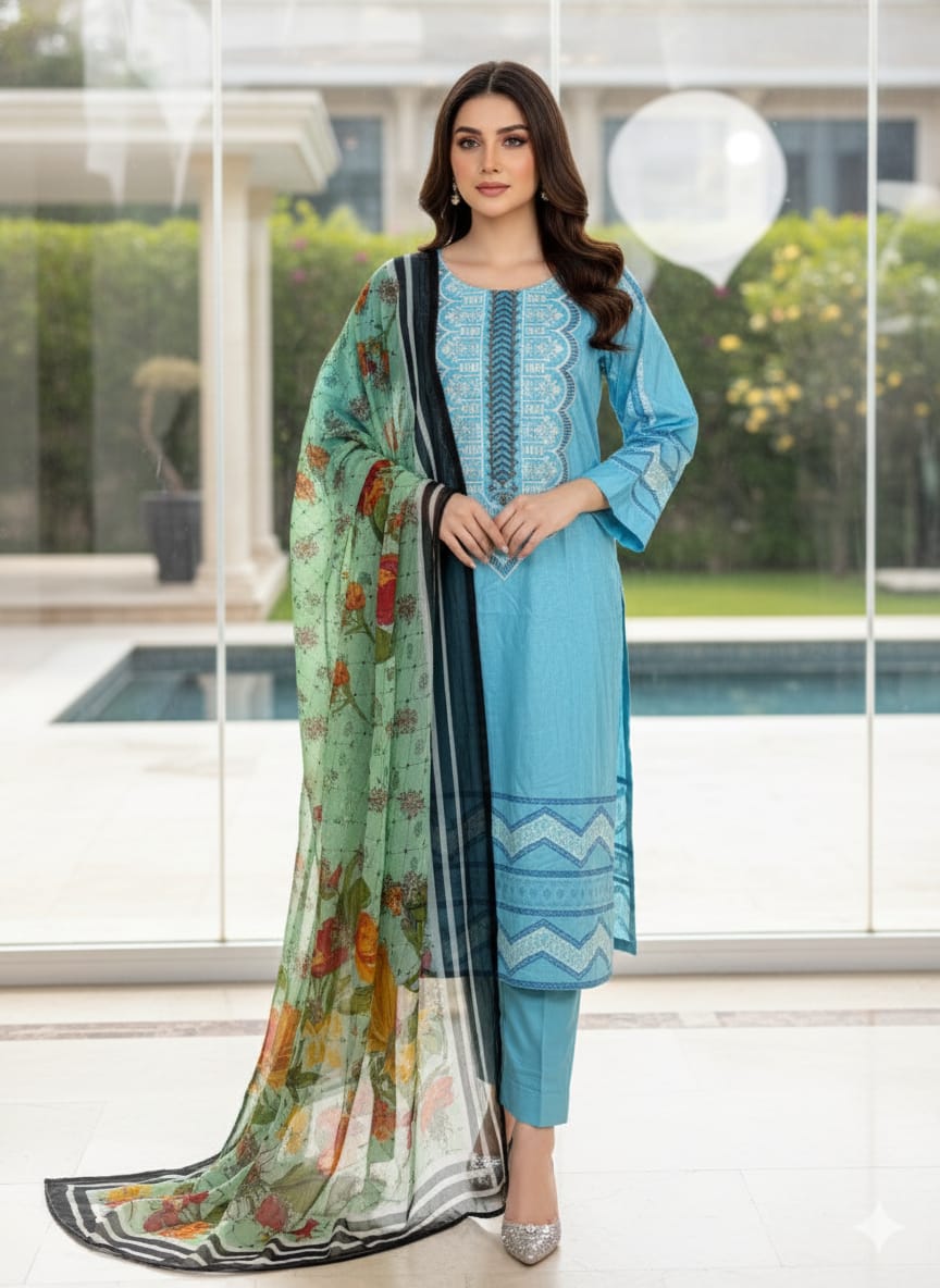 Luxury Embroidered lawn Ready To Ship