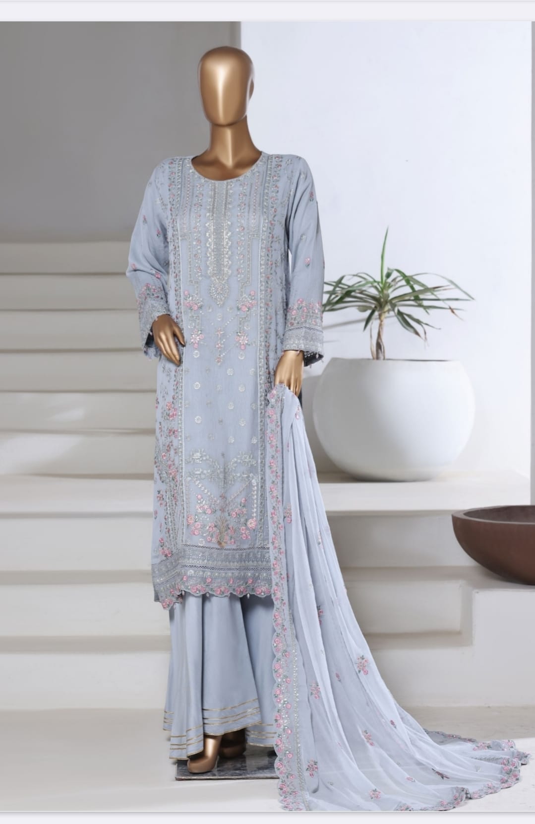 Luxury Embroidered Chiffon By Sadabahar