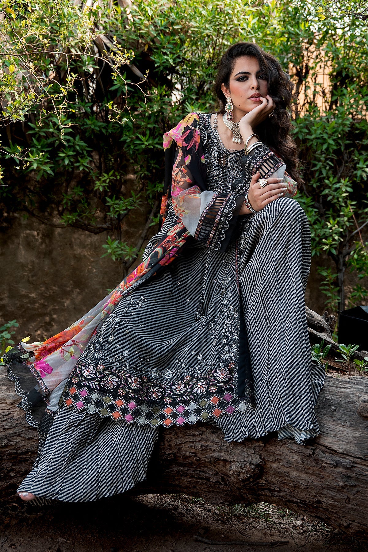 Vasal Embroidered Chiffon Suit By Charizma