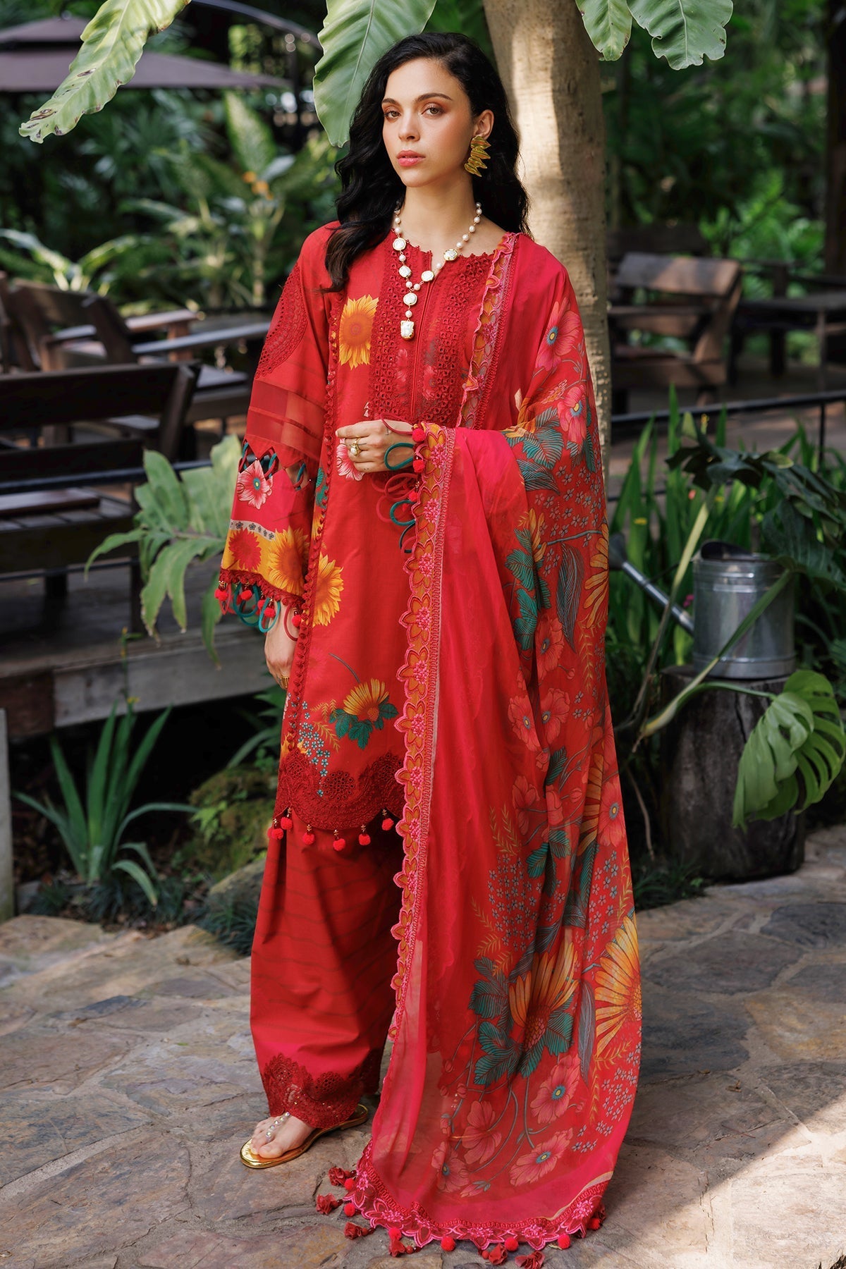 Charizma 3-PC Embroidered Lawn Suit