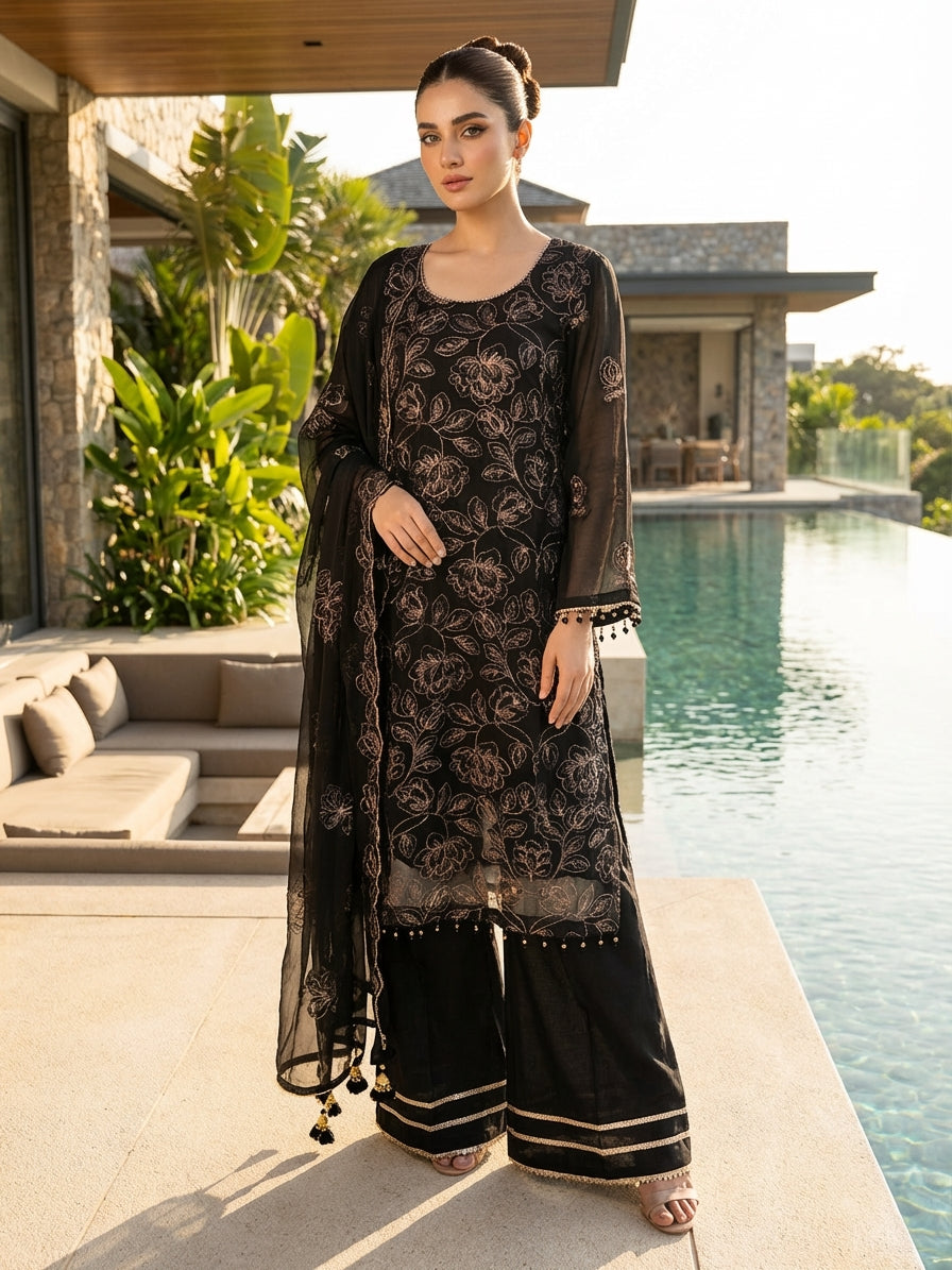 Luxury Embroidered Party Wear