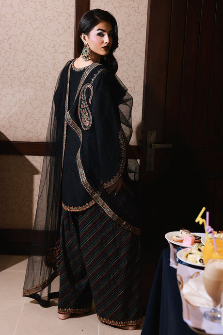 3-PC Embroidered Raw-Silk Suit by Charizma