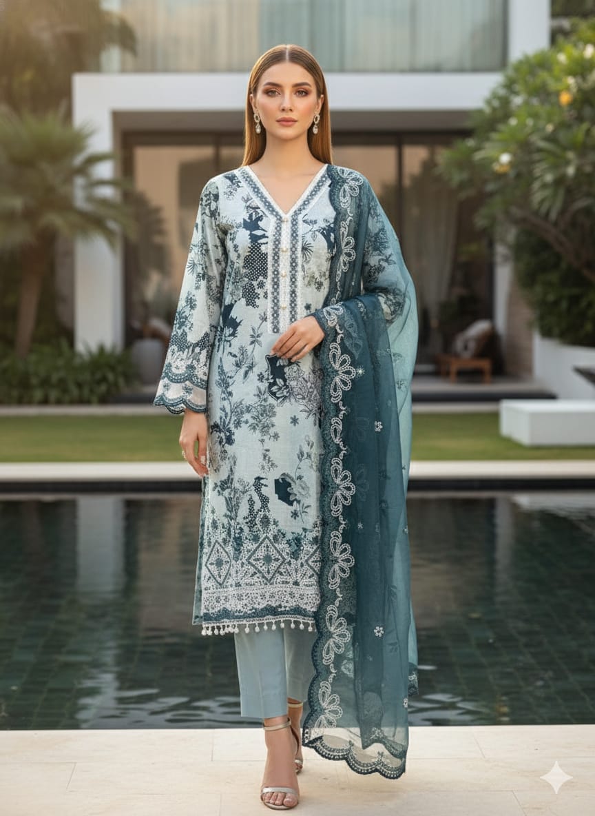 Luxury Embroidered Lawn Ready To Ship