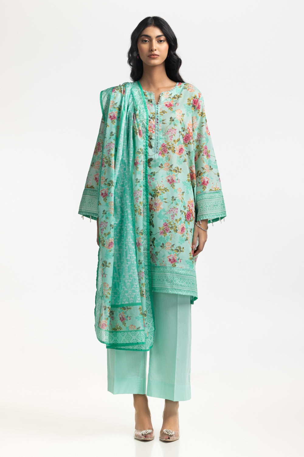 Gul Ahmed Embroidered Lawn Suit