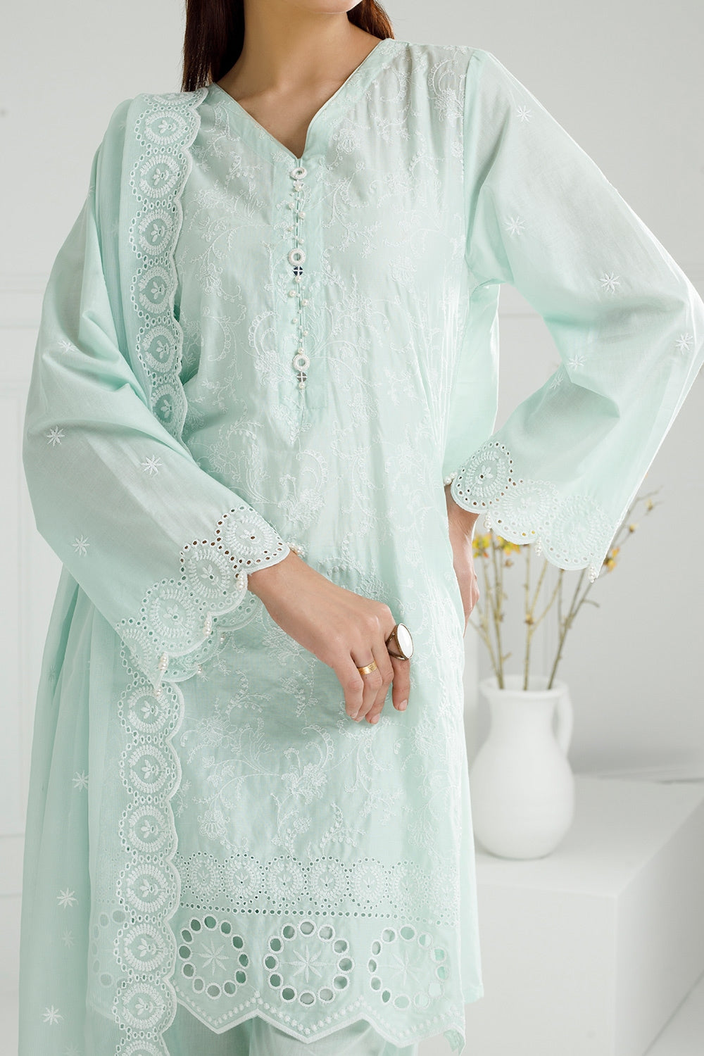 Gul Ahmed Embroidered Lawn Suit