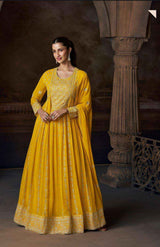 Sayuri Designer Saadgi Georgette Gown With Dupatta