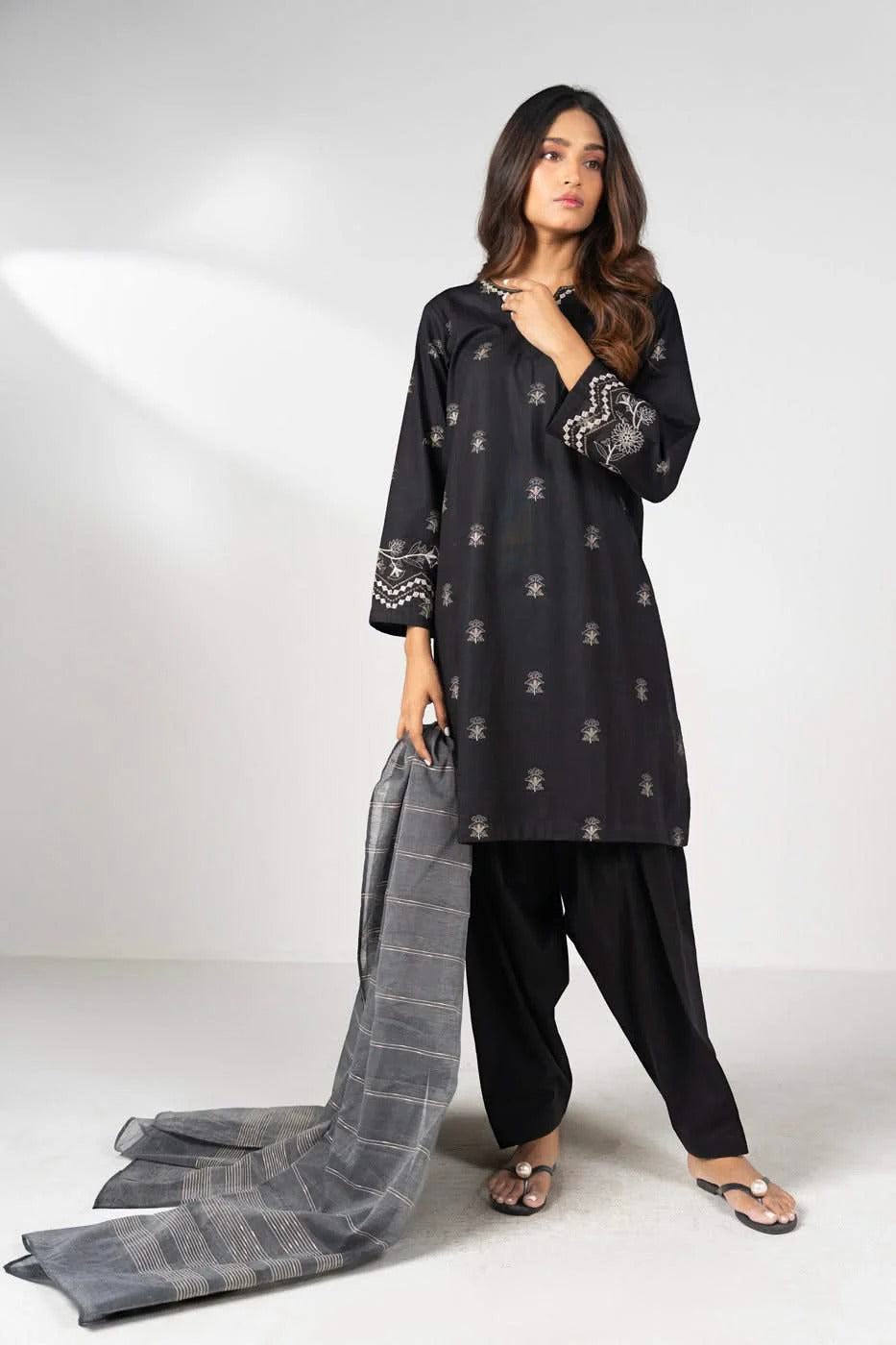 3 Pcs Embroidered Suit by Alkaram Studio