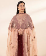 Sapphire Embroidered Raw Silk Suit