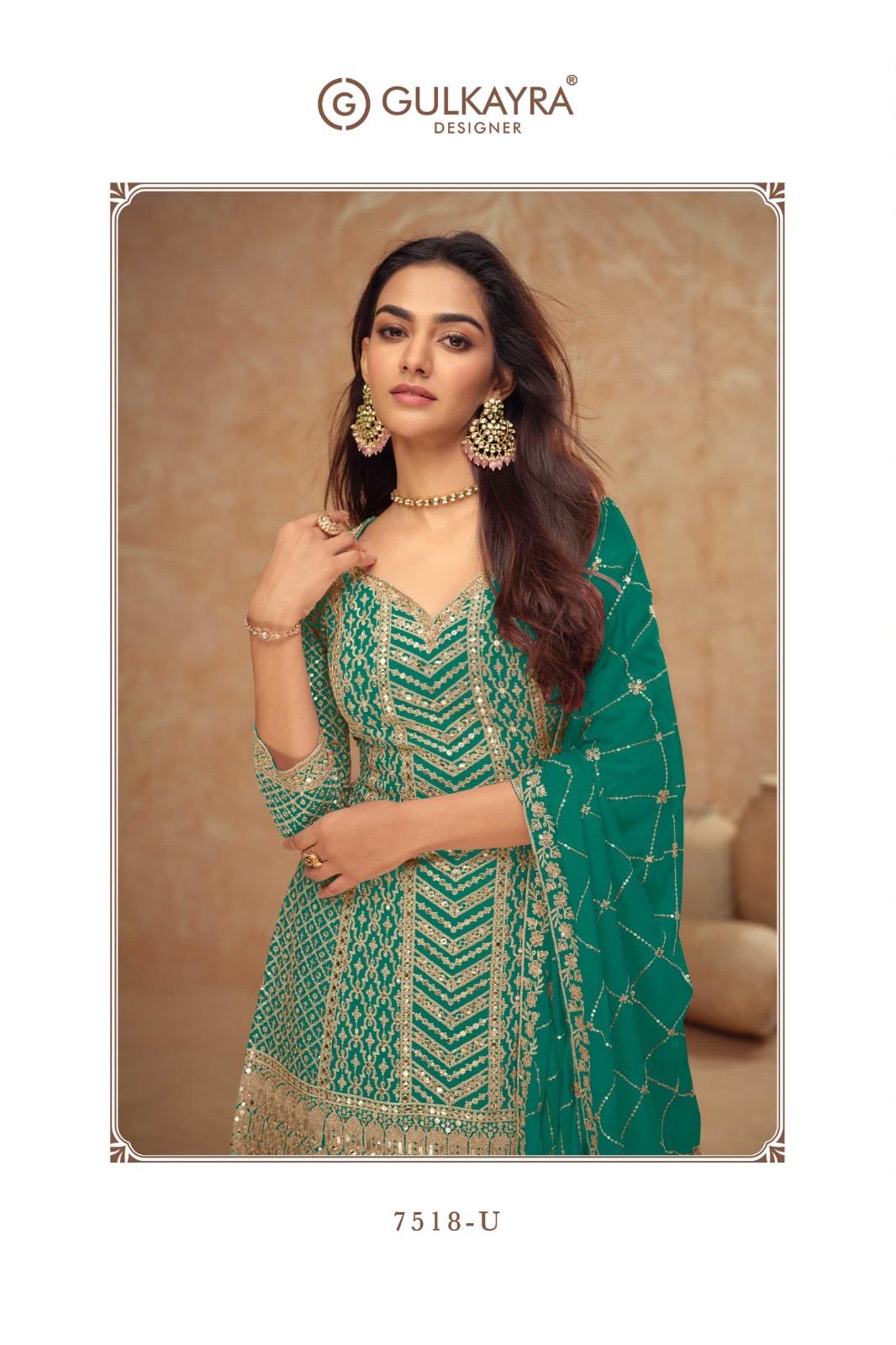 Indian Chinon Silk Sharara Suit