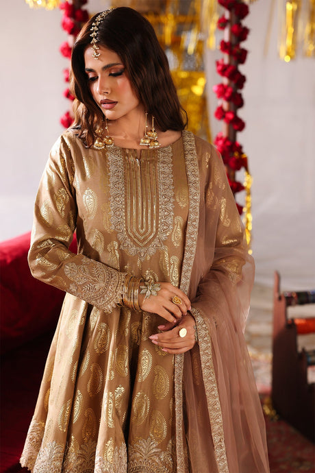 3-PC Embroidered Raw-Silk Suit By Charizma