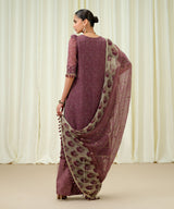Sapphire Embroidered Chiffon Suit
