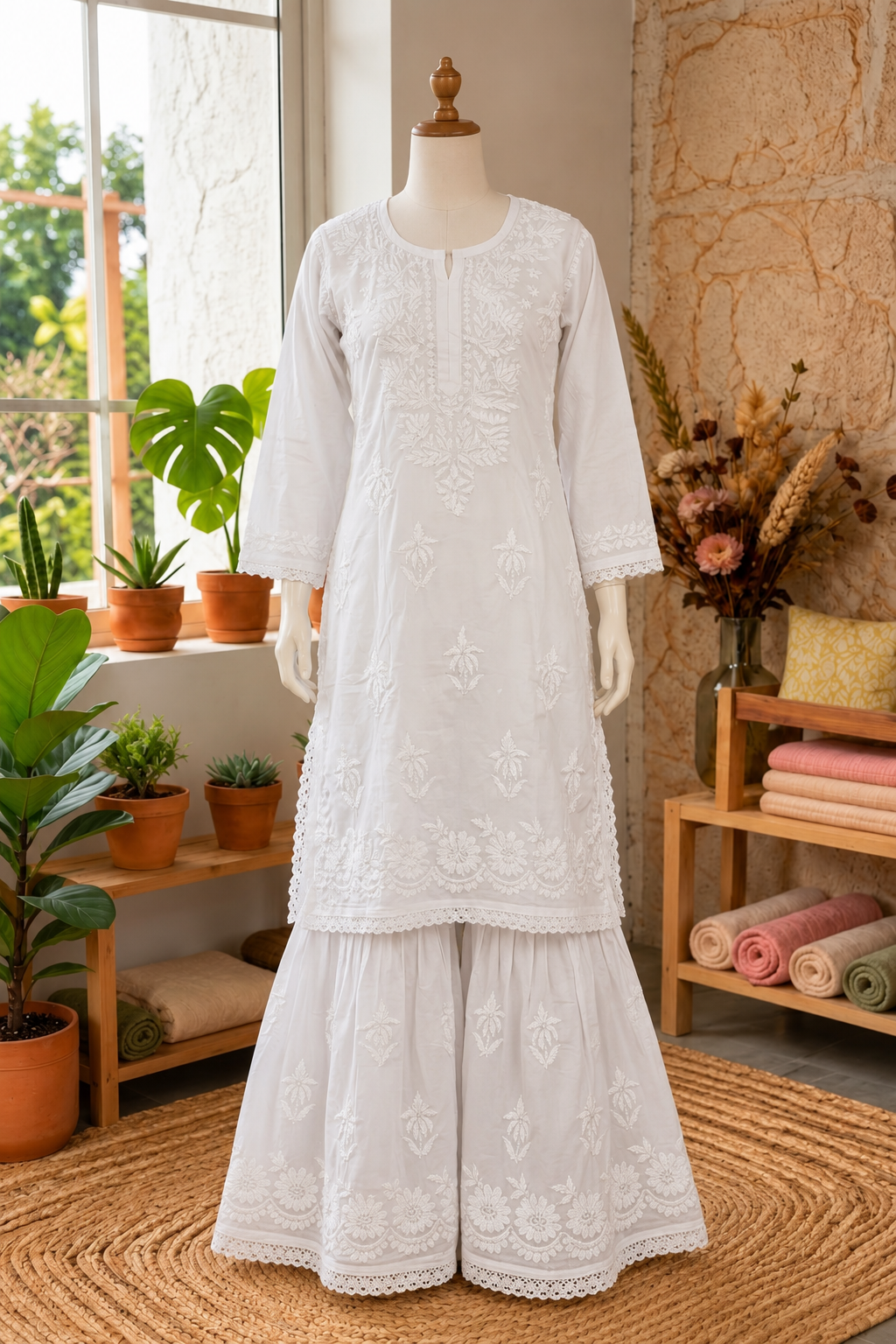 Lucknow 2pc Embroidered Co-Ord Set