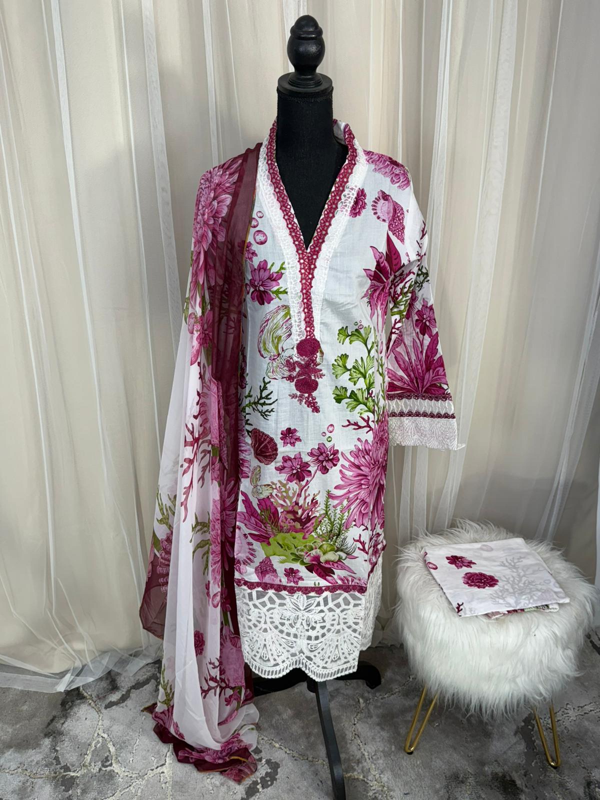 Luxury Embroidered Lawn Ready To Ship