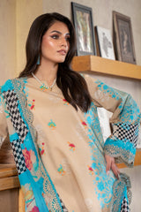 3-PC Embroidered Lawn Suit By Charizma