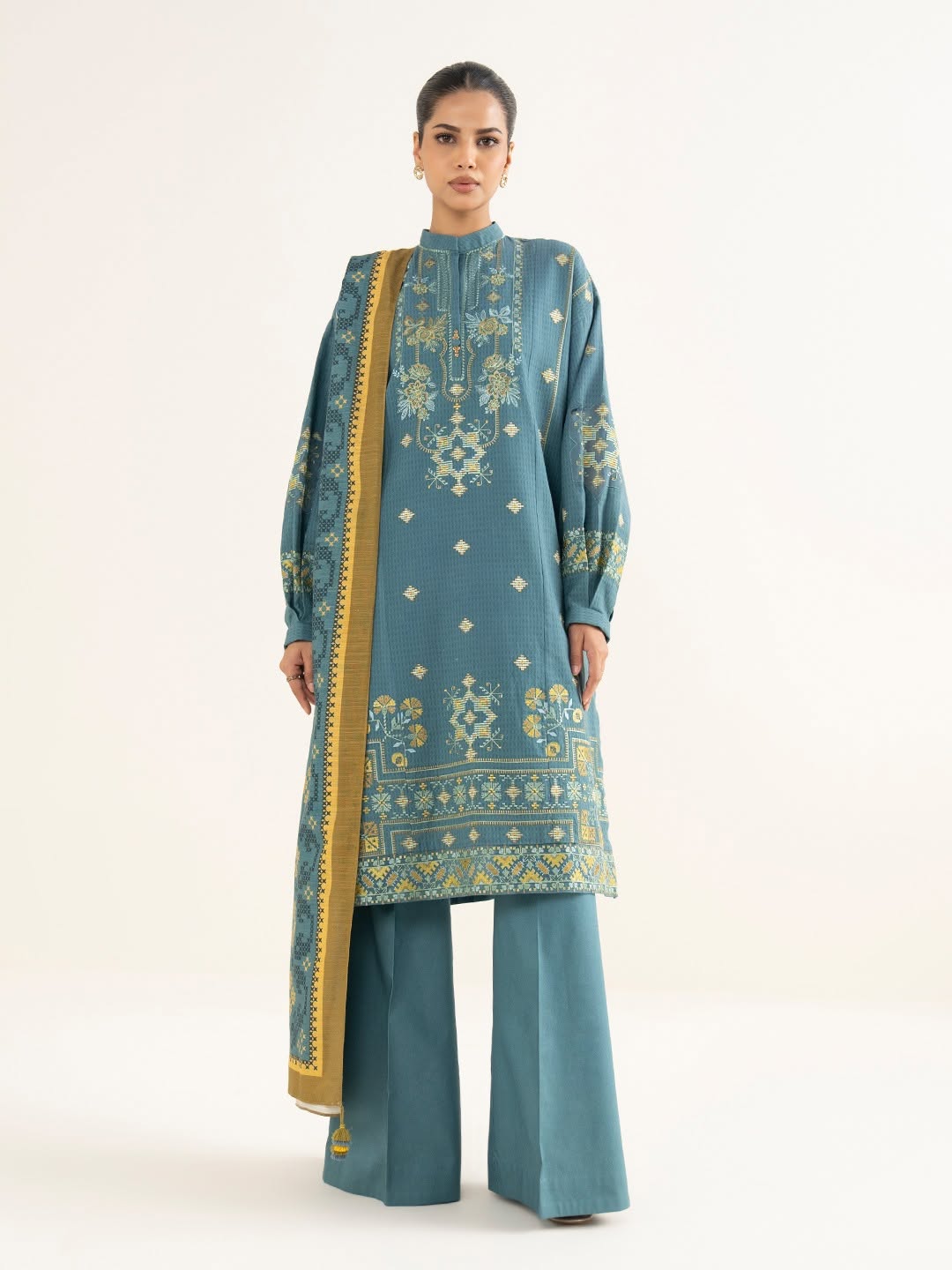 Sapphire Embroidered Premium Suit