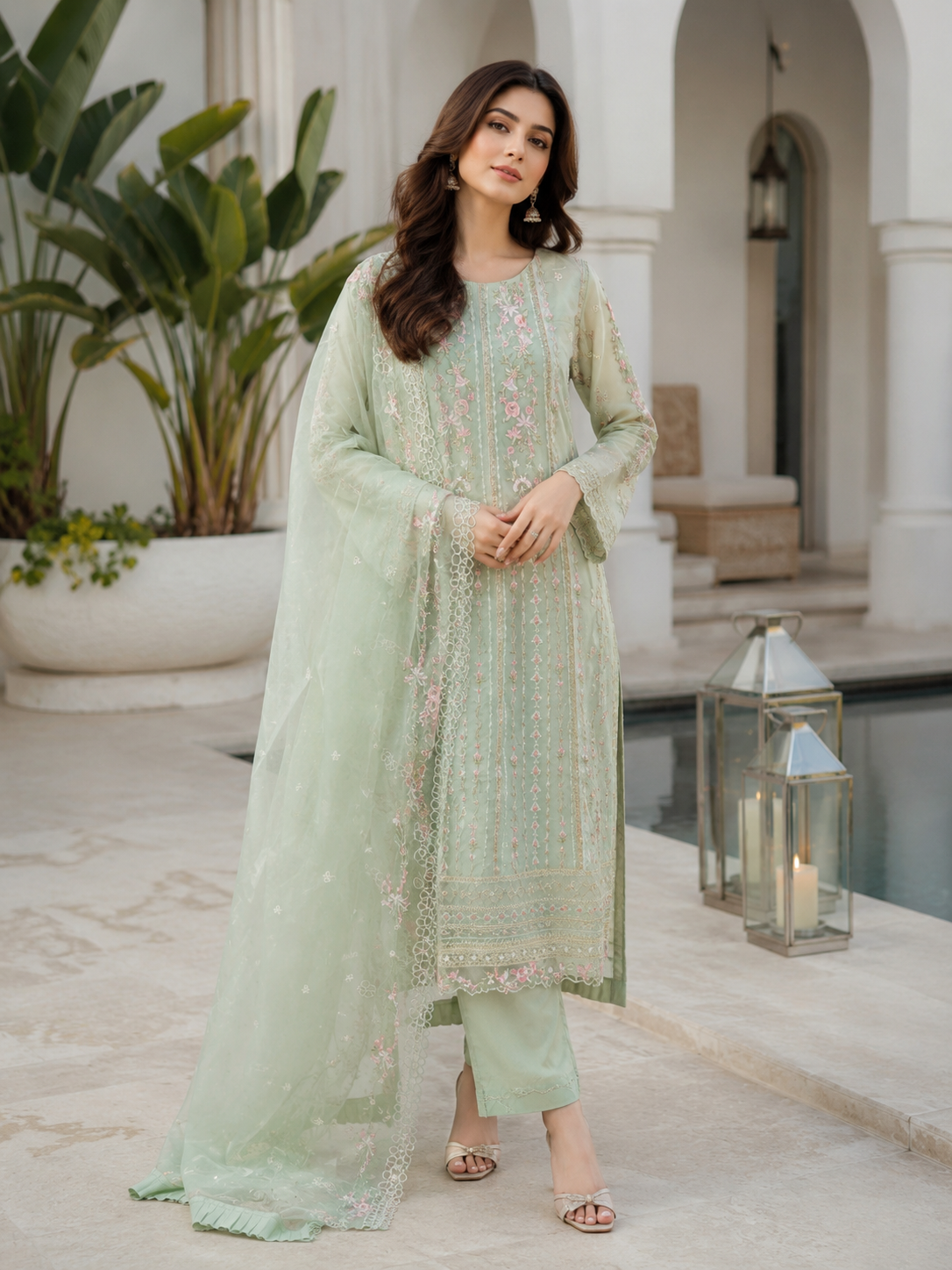 Bin Saeed Embroidered Orgnaza Collection