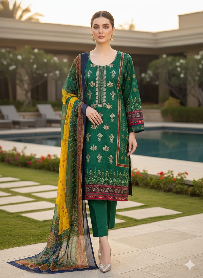 Luxury Embroidered lawn Ready To Ship