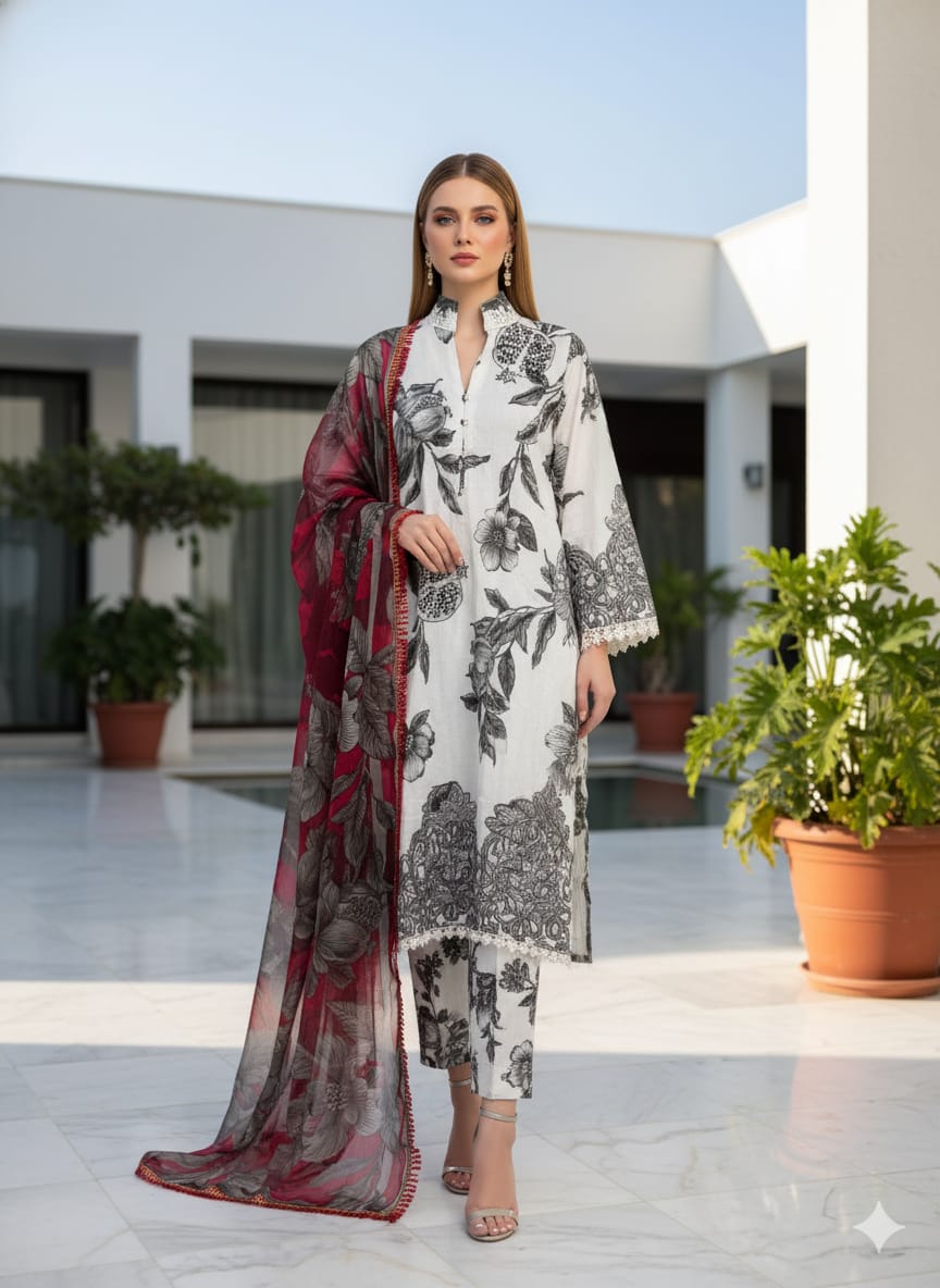 Luxury Embroidered Lawn Ready To Ship