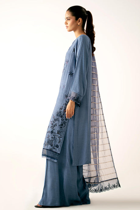 3-PC Embroidered Lawn by Zeen