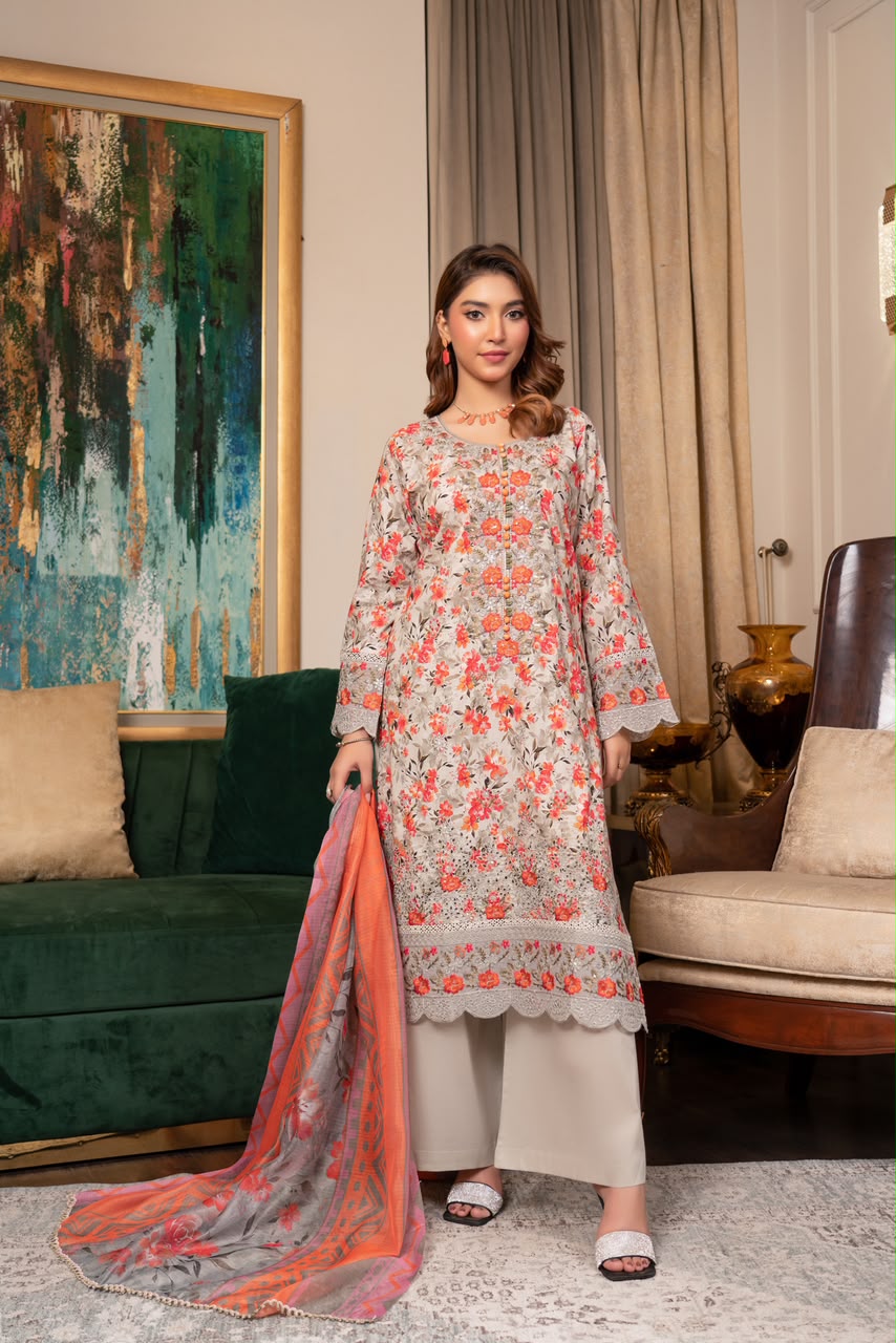 Munira Designers Embroidered Lawn